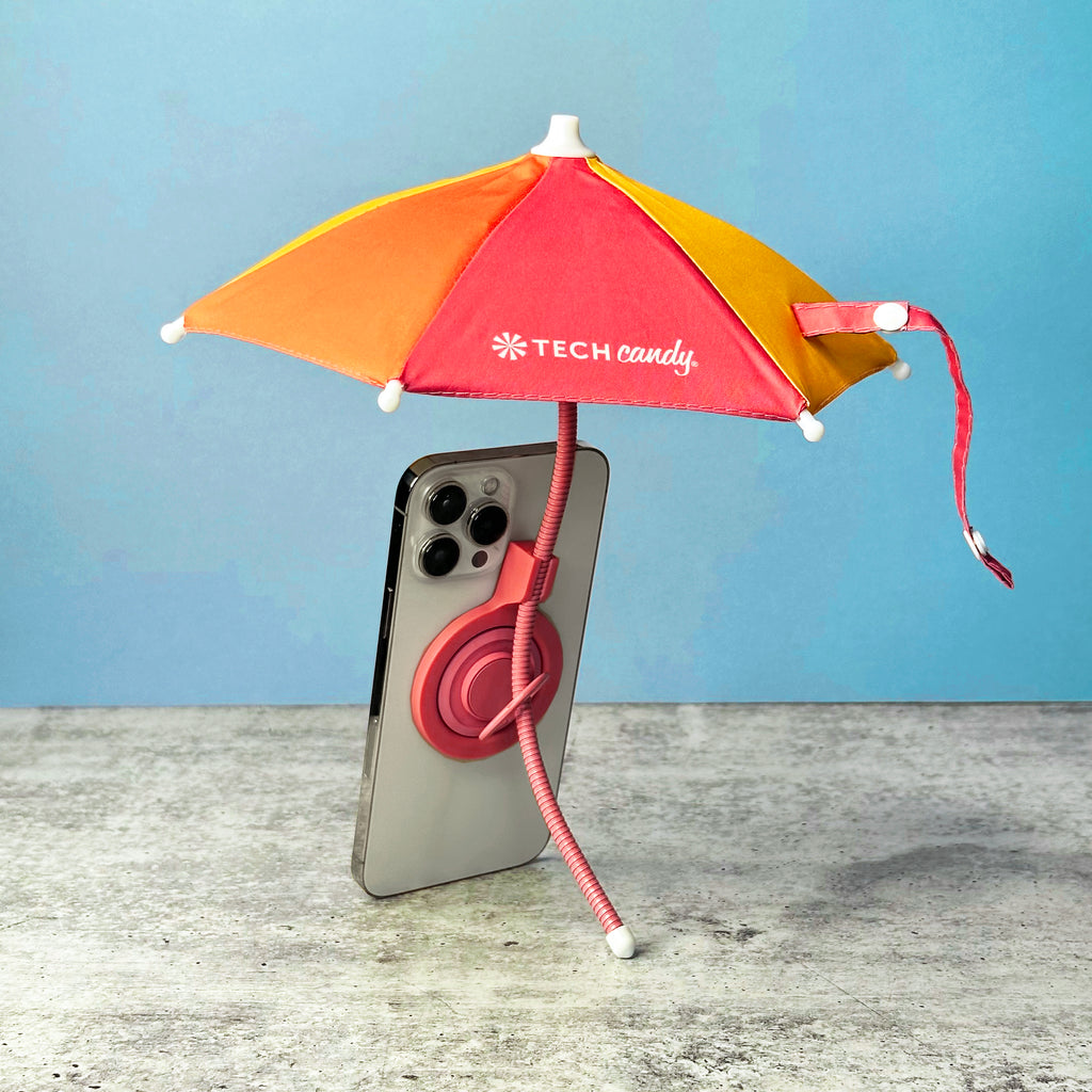 Use the Screen Shade Magnetic Phone Umbrella as a phone stand